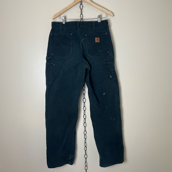 Vintage Carhartt Black Double Knees Workwear Pants - Picture 3 of 5
